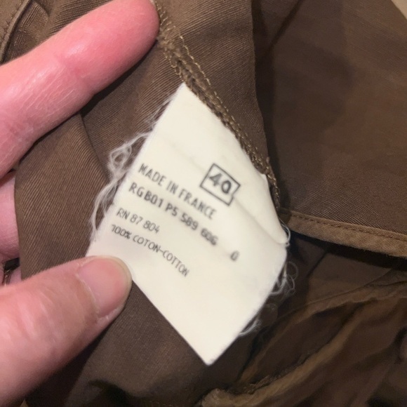 Vintage Yves Saint Laurent Rive Gauche Brown Straight Leg Trousers Pants Size 40 - Picture 6 of 9